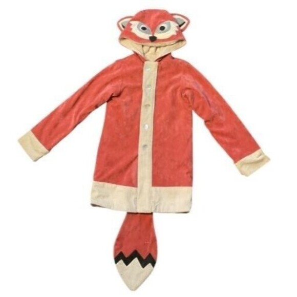 Handmade Fox Costume/Coat/Jacket Hooded Tail Top Girls Size S(Chest is 30”) Red